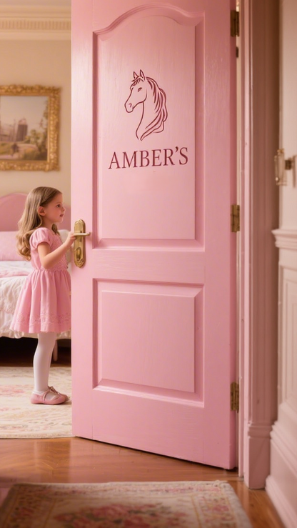 Girls Personalised Bedroom Door