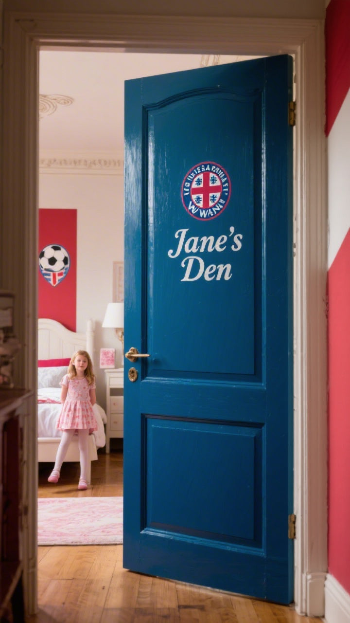 Girls Personalised Bedroom Door