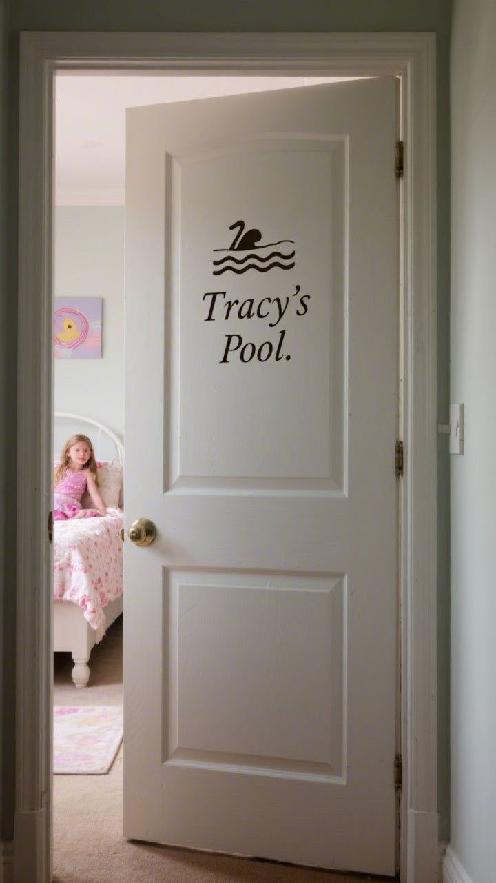 Girls Personalised Bedroom Door