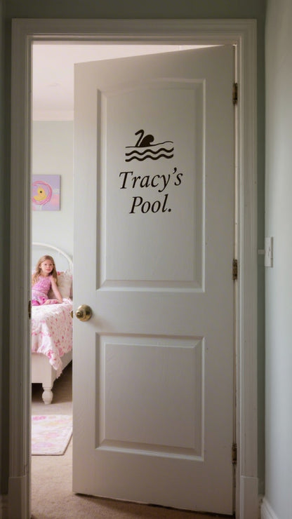 Girls Personalised Bedroom Door